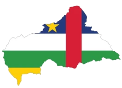Carte et drapeau de la République Centrafricaine